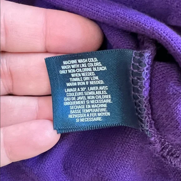 POLO RALPH LAUREN LONG SLEEVE purple large Gold Pony RUGBY polo BOYS SIZE 6 - Picture 7 of 7